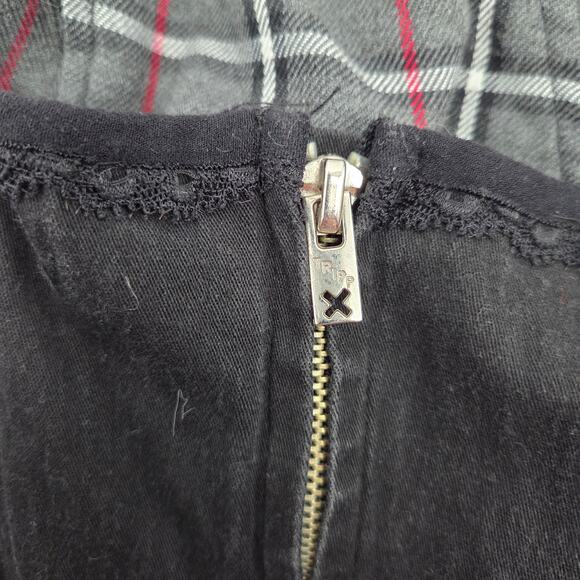 Tripp NYC Womens L Gray Plaid Corset Top Halter Y2K 90’s Fairy Goth Milkmaid - Picture 5 of 7